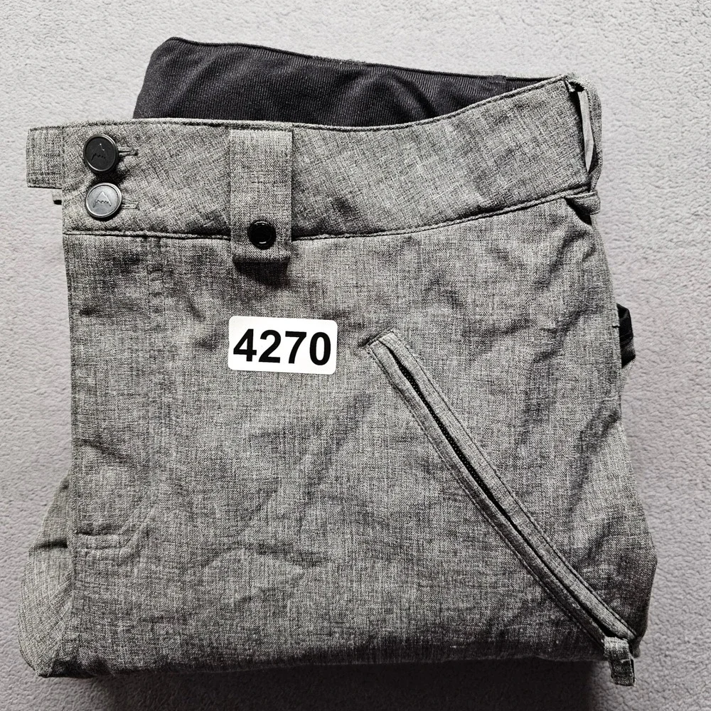 Burton DRYRIDE Snowboard Cargo Pants Mens LT Gray Heather Mesh Lined Waterproof
